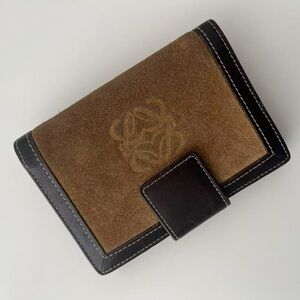 Loewe brown leather and suede Wallet